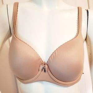 Victoria's Secret Body by Victoria Lined Demi Bra Size 34D Multiway Soft Beige